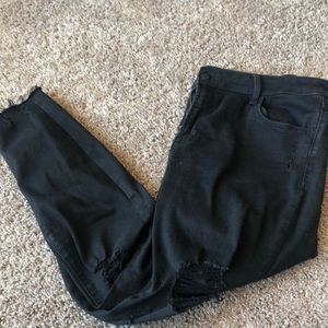 Oldnavy black distressed rockstar superskinny Jean